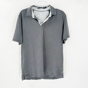 Tommy Bahama Men's Gray Shoreline Surf Polo Shirt Size M/M FLAWED
